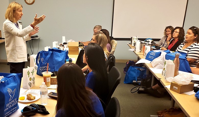 Hospice of the Valley Medical Director Gill Hamilton discusses the Dementia Moments experience with HOV care teams.