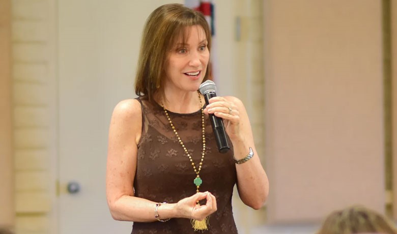 Maribeth Gallagher giving lecture