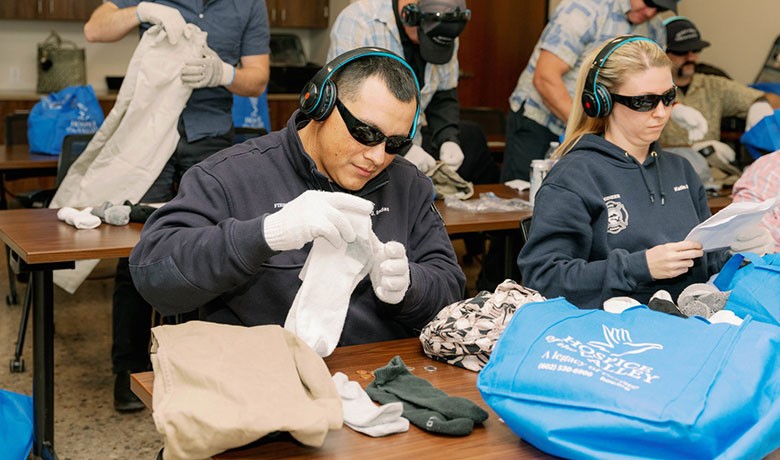 First responders taking a class about dementia