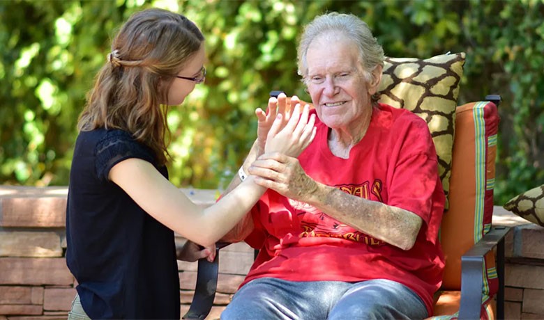 ASU student with male dementia patient